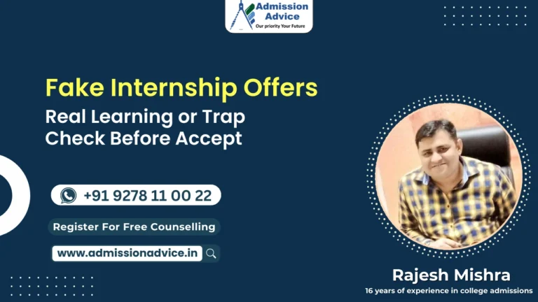 Fake internship offers reality check guide for students and parents with stipend, certificate and registration fraud awareness
