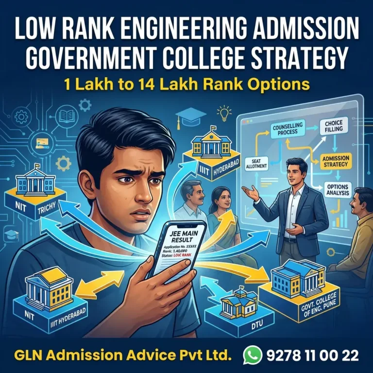 Low Rank Engineering Admission Strategy