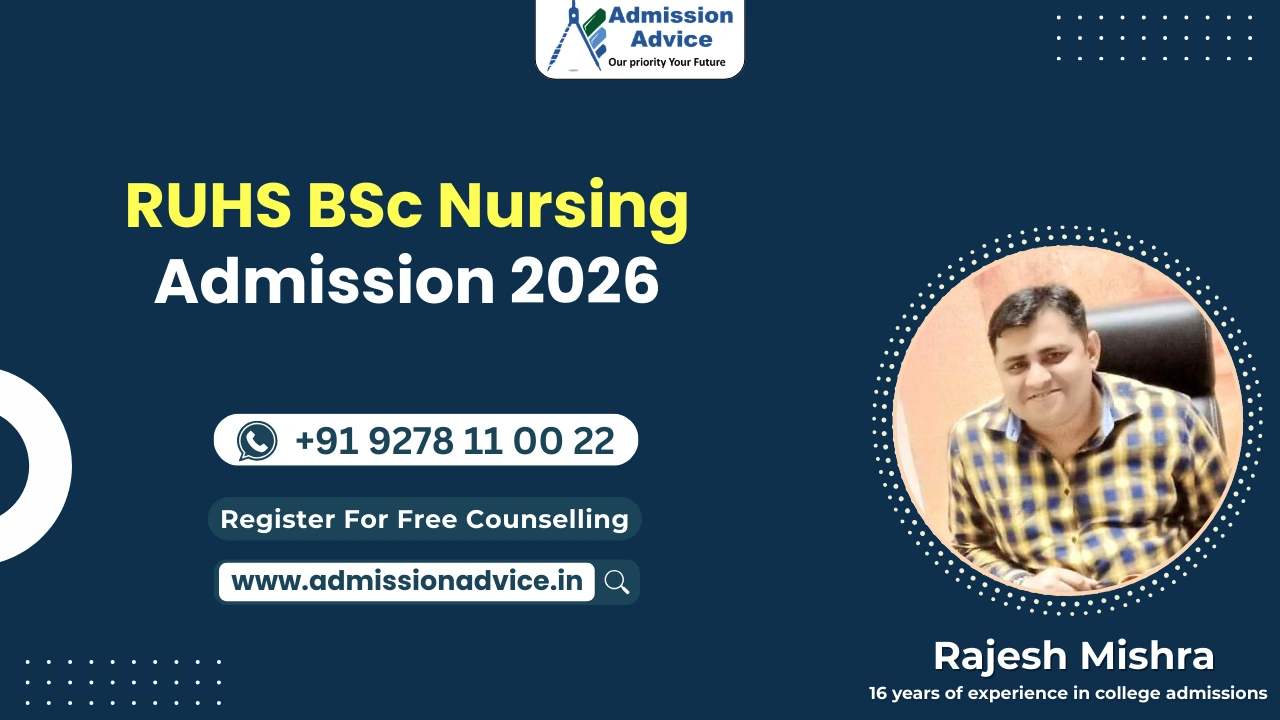 RUHS BSc Nursing Admission 2026 application form date and entrance exam details