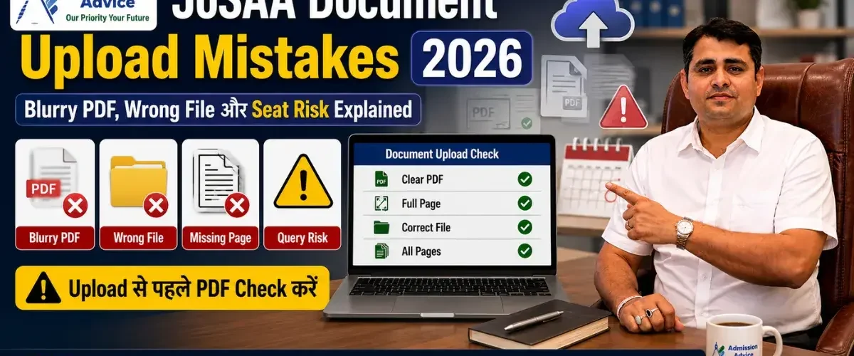 JoSAA 2026 Documents Upload Mistakes: Online Reporting में Seat Risk से कैसे बचें?