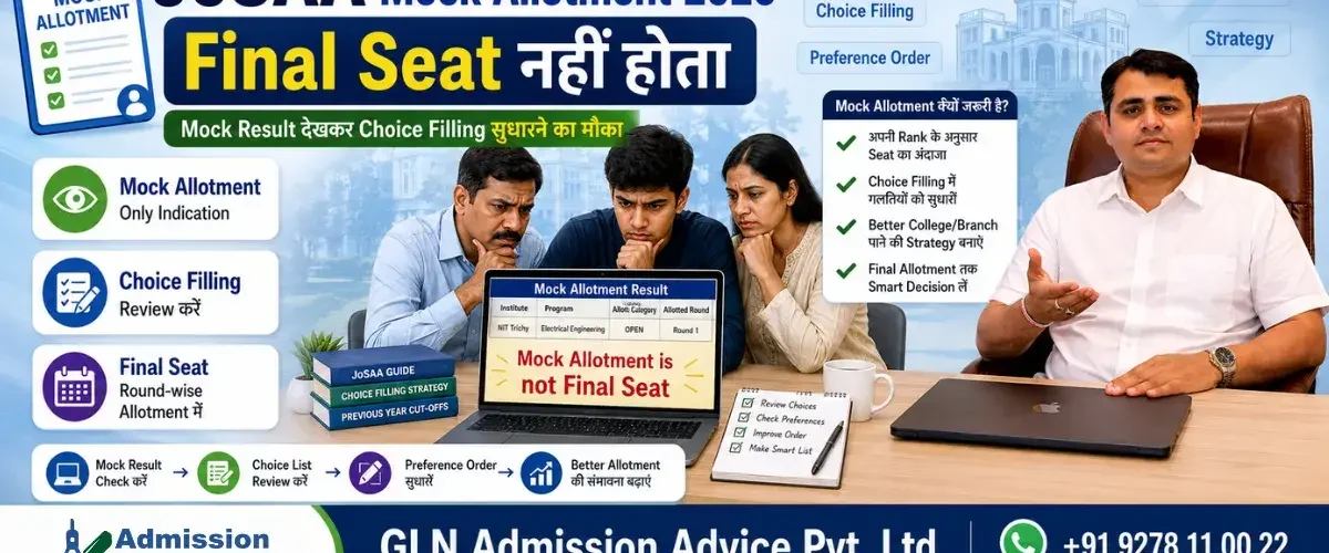 JoSAA Mock Allotment 2026: Meaning, Importance और Choice Filling Strategy