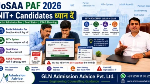JoSAA PAF 2026: Partial Admission Fee Payment, Amount और NIT+ Candidates के लिए जरूरी Guide