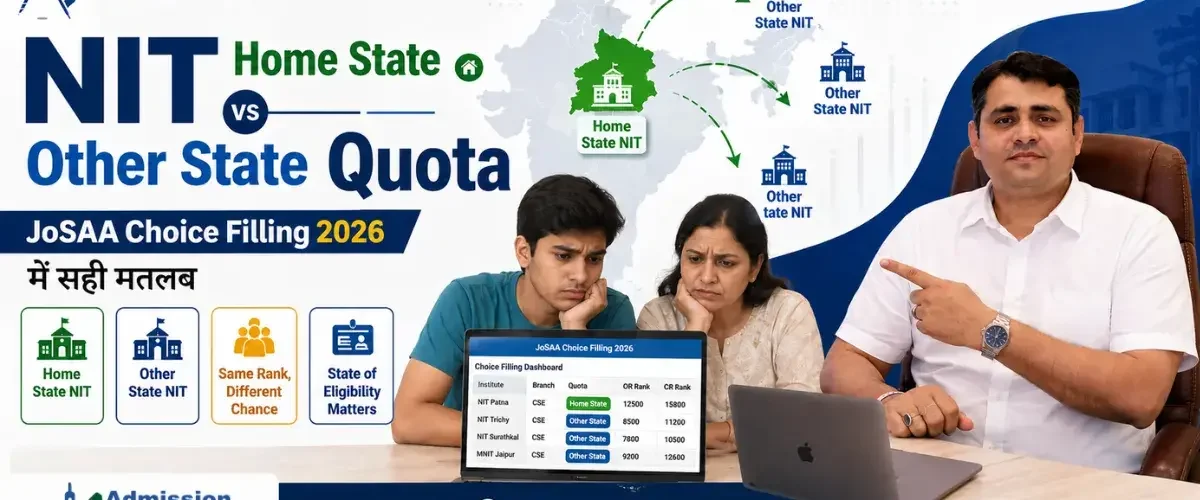 NIT Home State Quota vs Other State Quota 2026: JoSAA Choice Filling में इसका सही मतलब