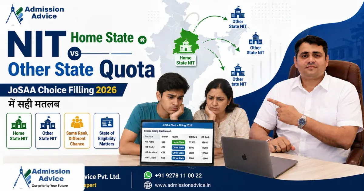 NIT Home State Quota vs Other State Quota 2026: JoSAA Choice Filling में इसका सही मतलब