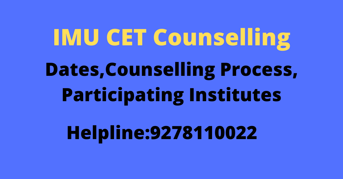 IMU CET Counselling