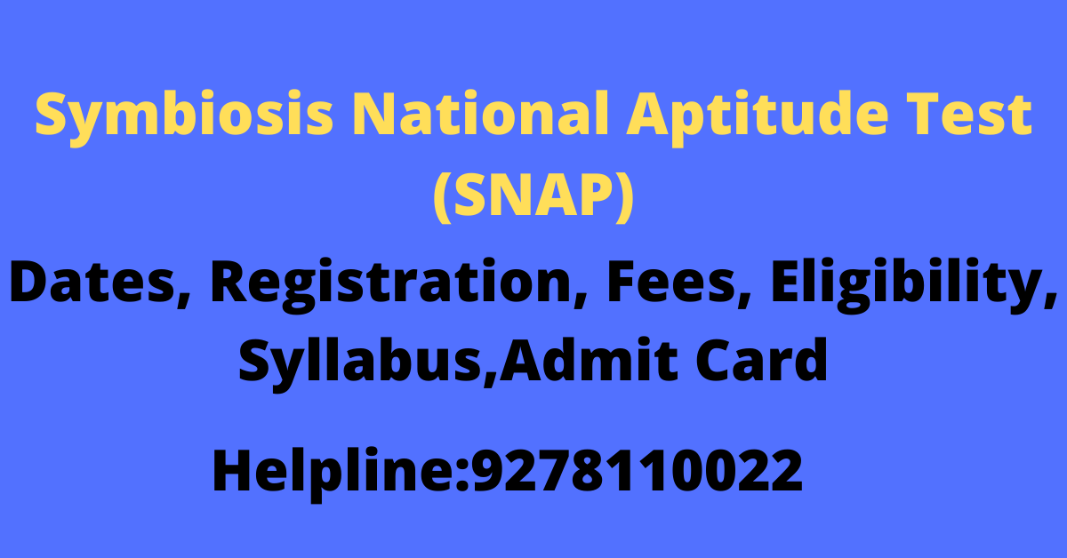 SNAP 2021 Dates Registration Fees Eligibility Syllabus Admit Card Admission Advice