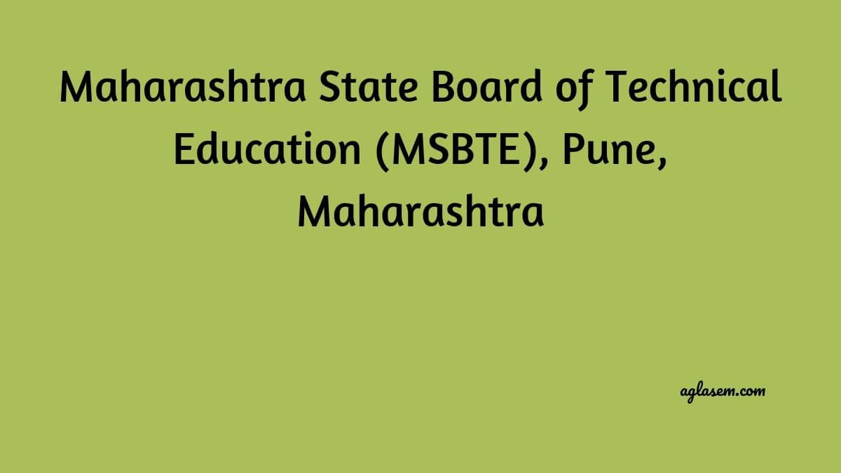 Maharashtra Polytechnic MSBTE 2021