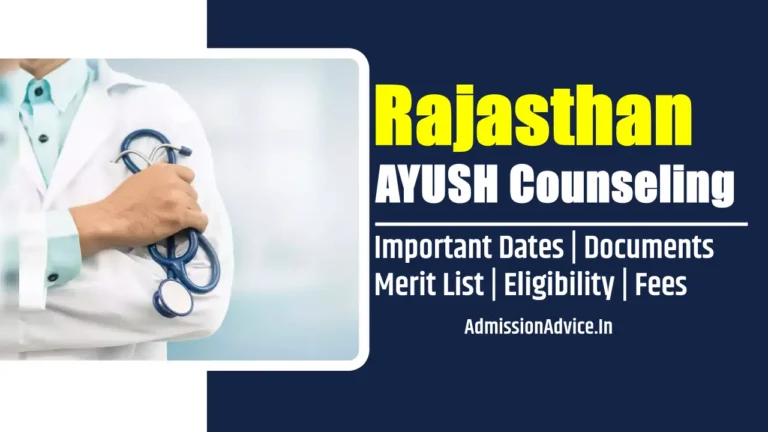 Rajasthan AYUSH Counseling 2025