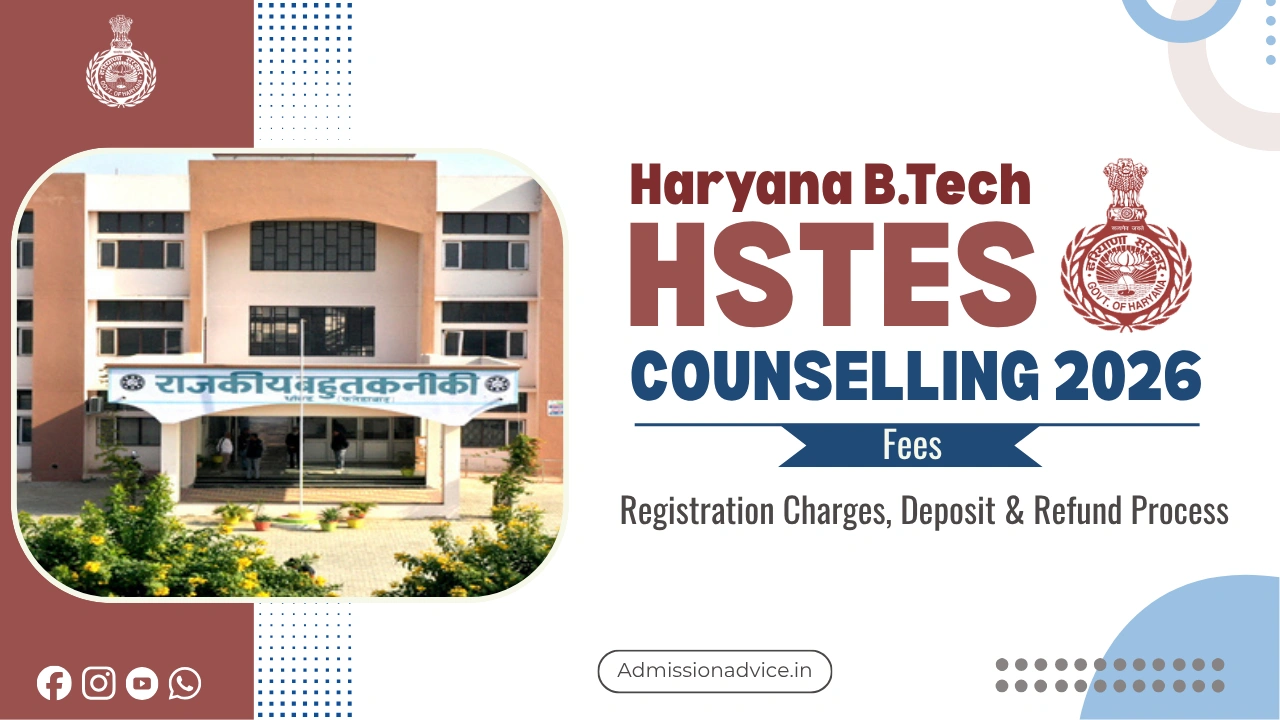 Haryana B.Tech HSTES Counselling Fees 2026