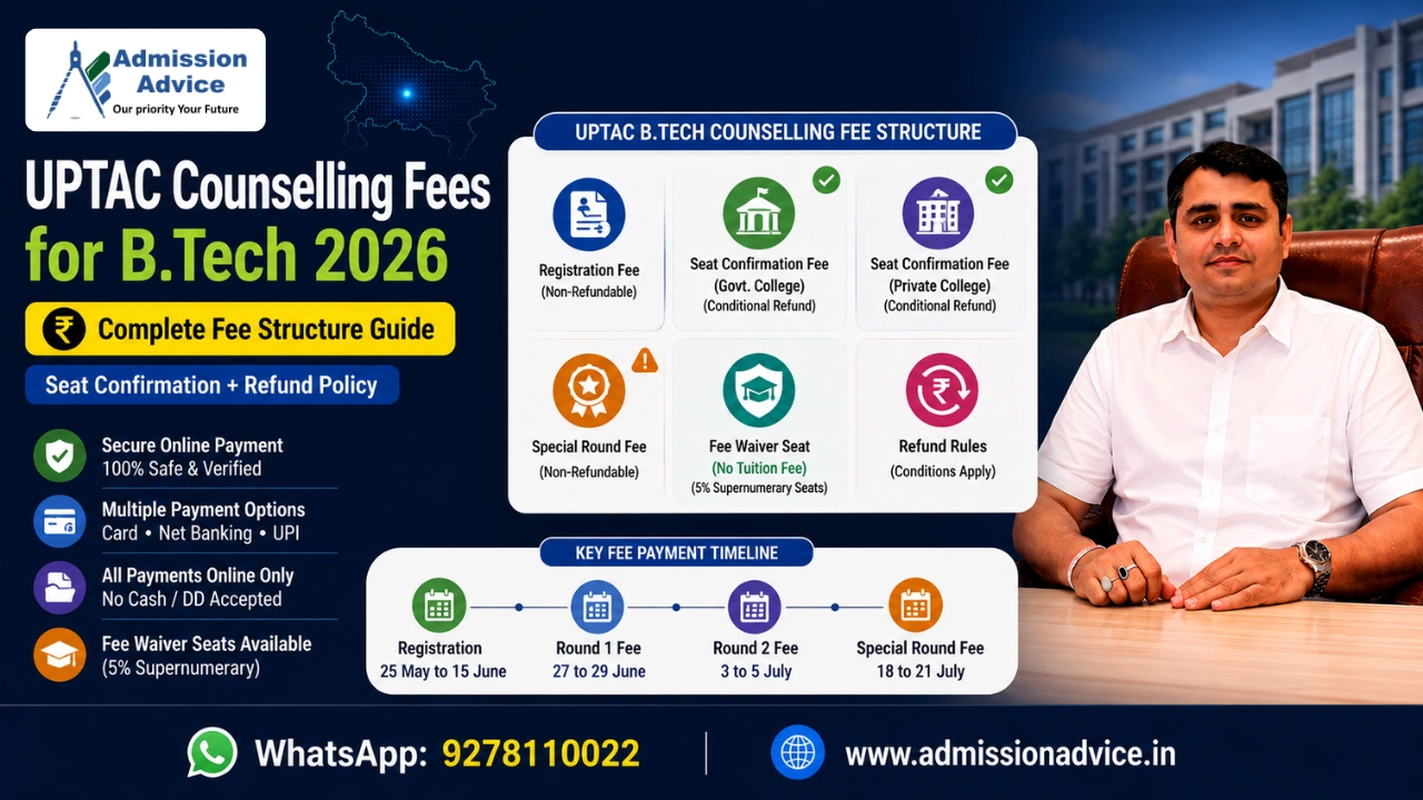 UPTAC Counselling Fees for B.Tech